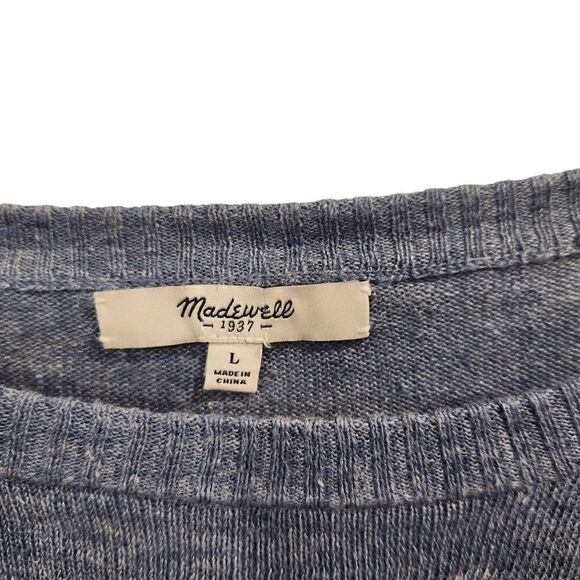 Madewell Aloha Ferry Sweater Knit Blue Size Large - Picture 5 of 6